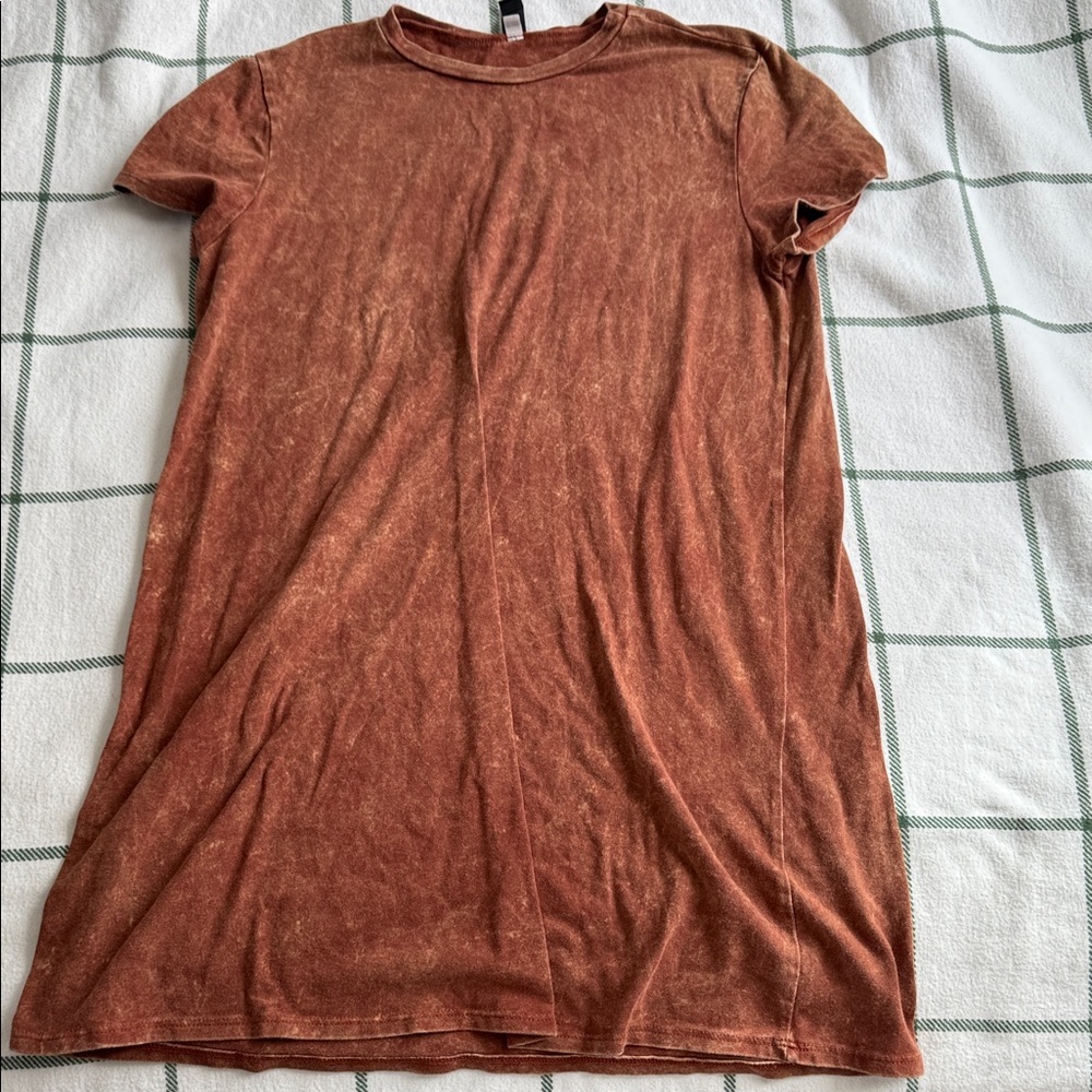 Rust Brown Women's Tshirt Dresd